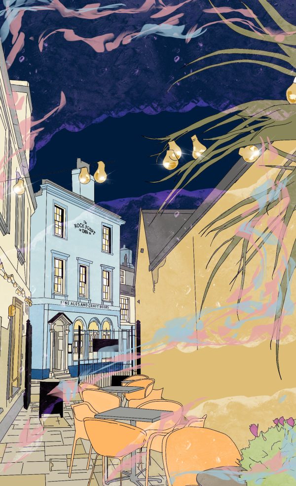 Balmy Night in Lyme Regis Print