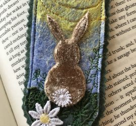 Textile art bookmark