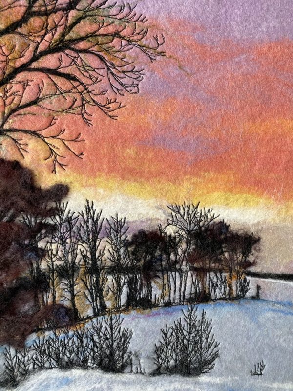 Frozen Lake Textile Art - Image 3