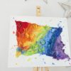 Rainbows and Butterflies Textile Art - Image 4
