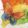 Rainbows and Butterflies Textile Art - Image 5